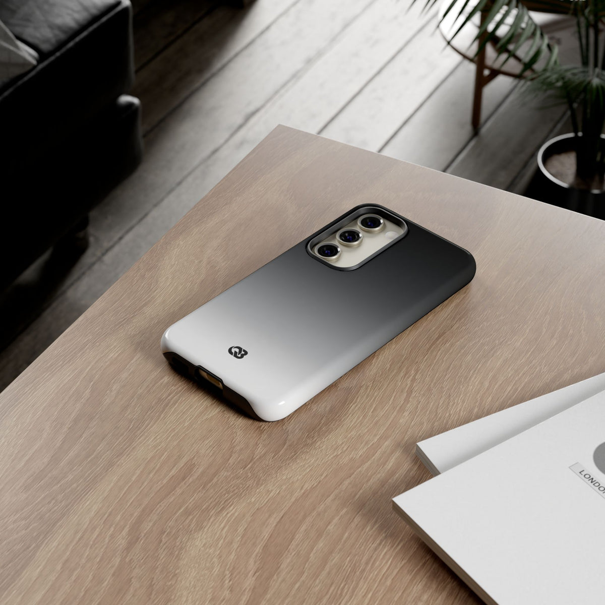 Noir Ombre Fade · Tough Phone Case for Samsung · Black