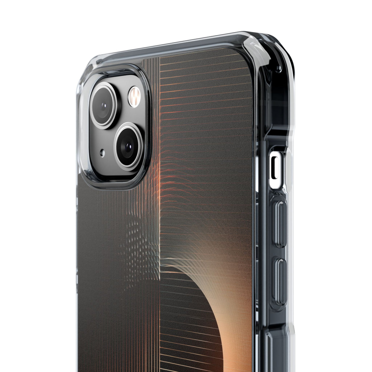 Amber Meridian · Clear Impact Magnetic Phone Case for iPhone · Black