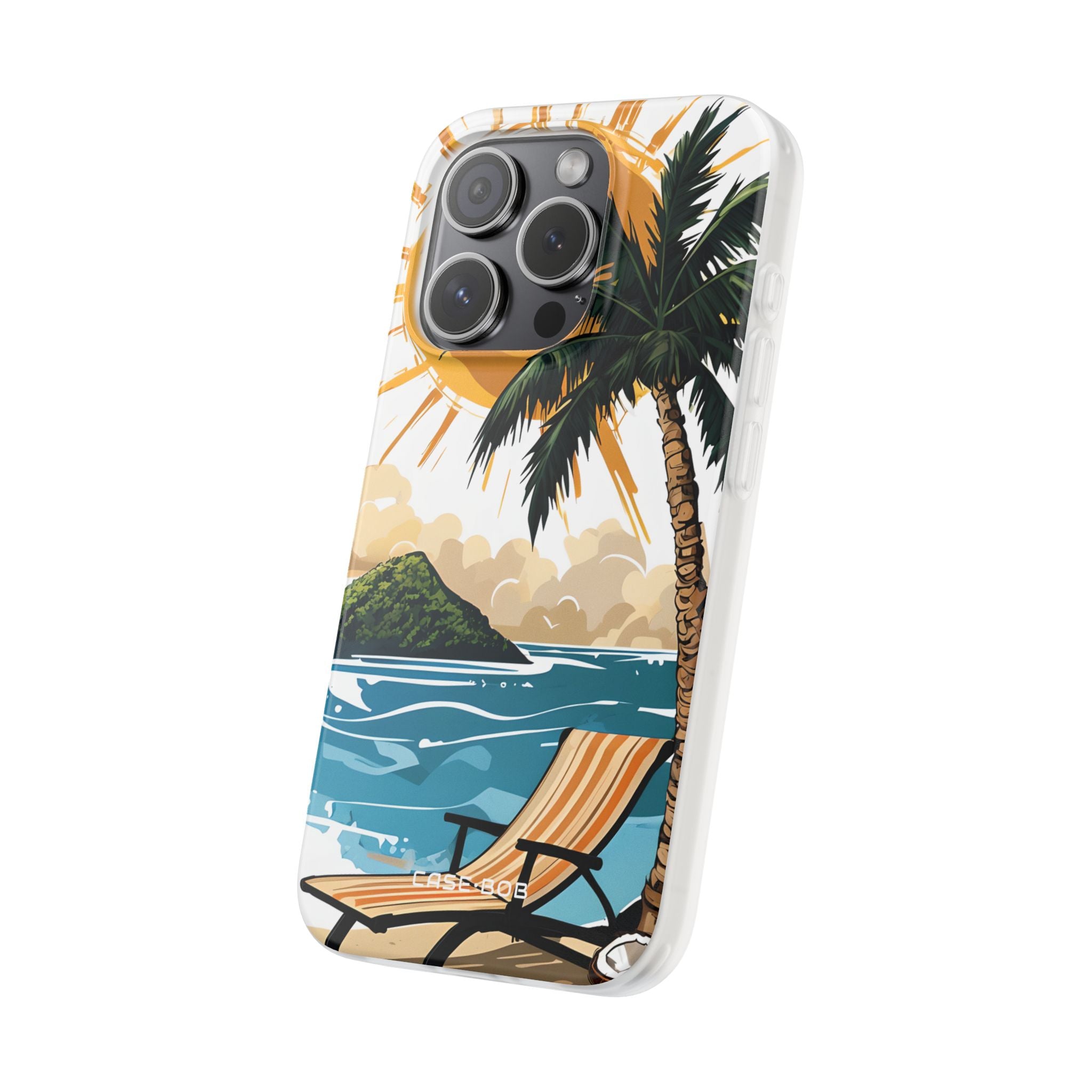 Sunny Palm Breeze iPhone 15 Pro Case - Soft