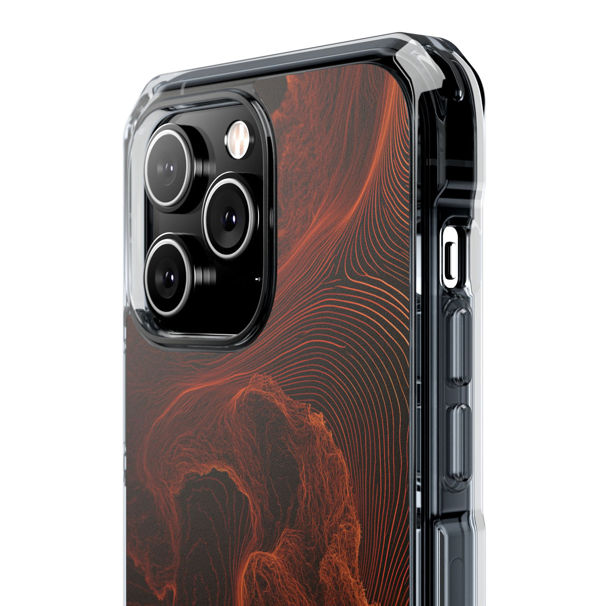 Amber Filament · Clear Impact Magnetic Phone Case for iPhone · Orange