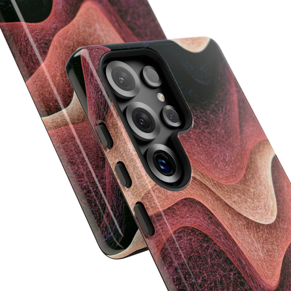 Rose Contour Waves · Tough Phone Case for Samsung · Pink