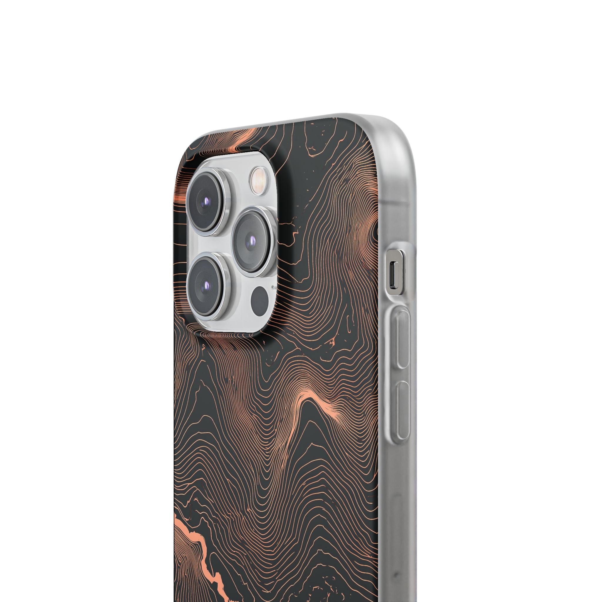 Orange Lite Phone Case for iPhone - Salmon Ridge Topo