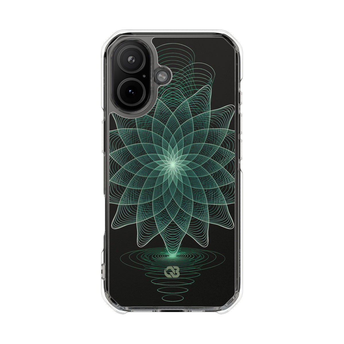Green Impact MagSafe Phone Case for iPhone - Cyan Signal Bloom