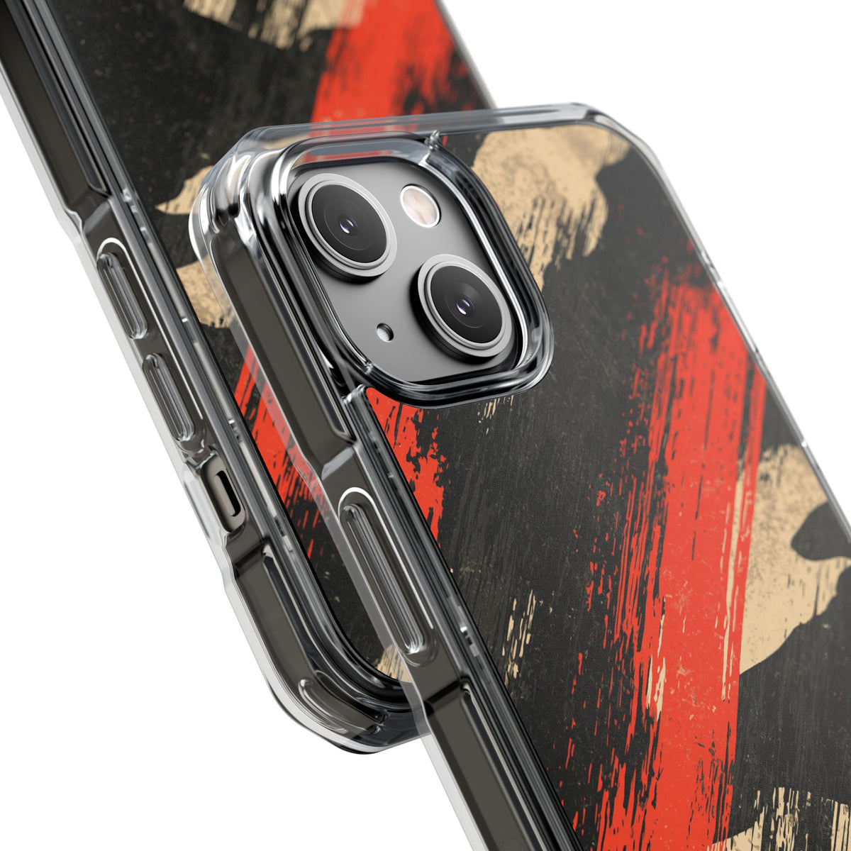 Urban Slash Camo · Clear Impact Magnetic Phone Case for iPhone · Black