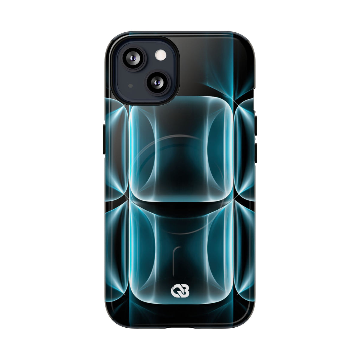 Translucent Cyber Grid · Tough 2.0 Magnetic Phone Case for iPhone · Teal