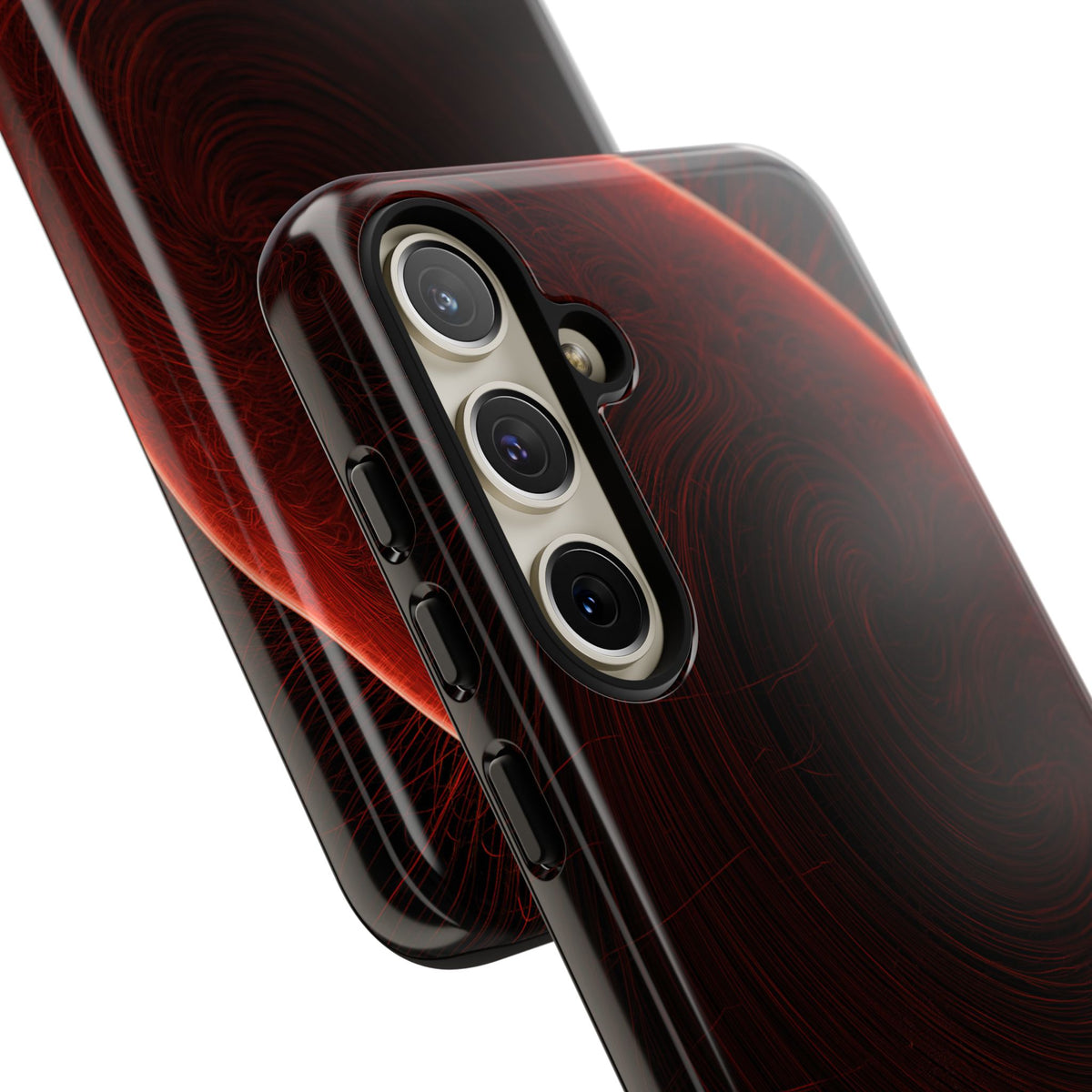 Red Tough Phone Case for Samsung - Crimson Flare Flux