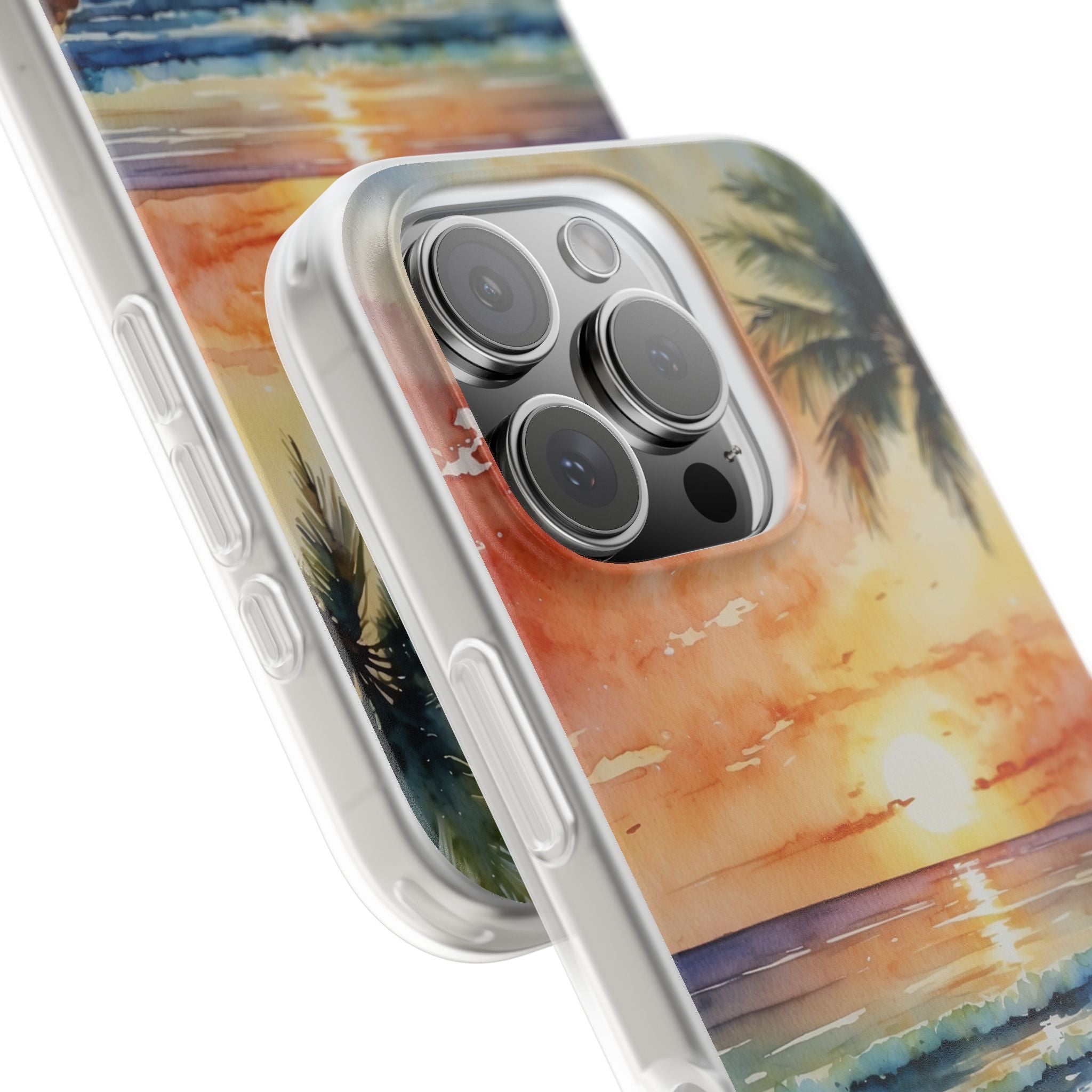 Sunset Palm iPhone 16 Pro Case - Soft