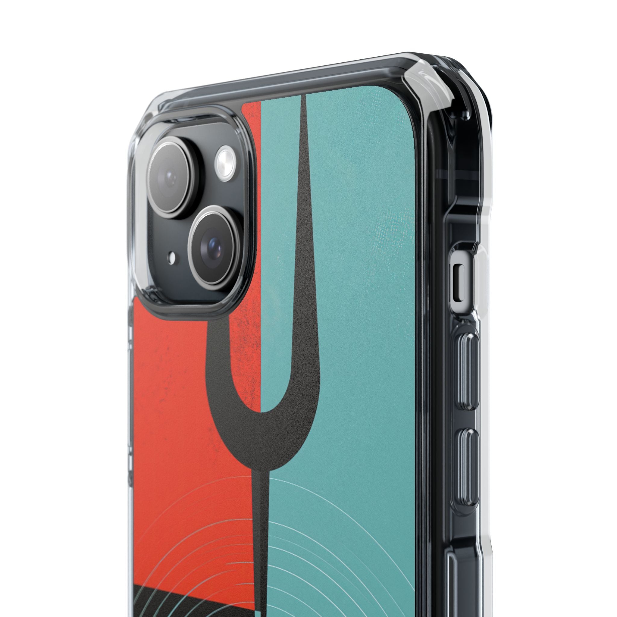 Teal Impact MagSafe Phone Case for iPhone - Sonic Static Split