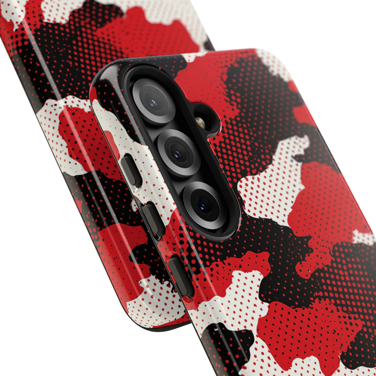 Crimson Halftone Camo · Tough Phone Case for Samsung · Red