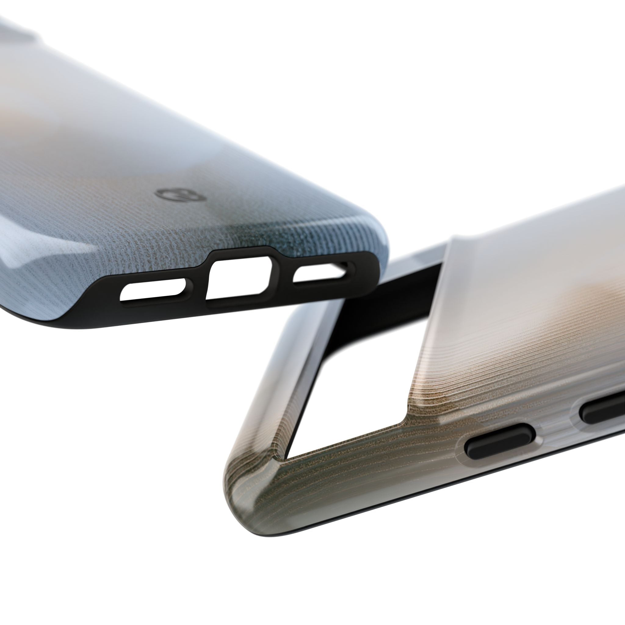 White Tough Phone Case for Google Pixel - Frosted Ribbed Sphere