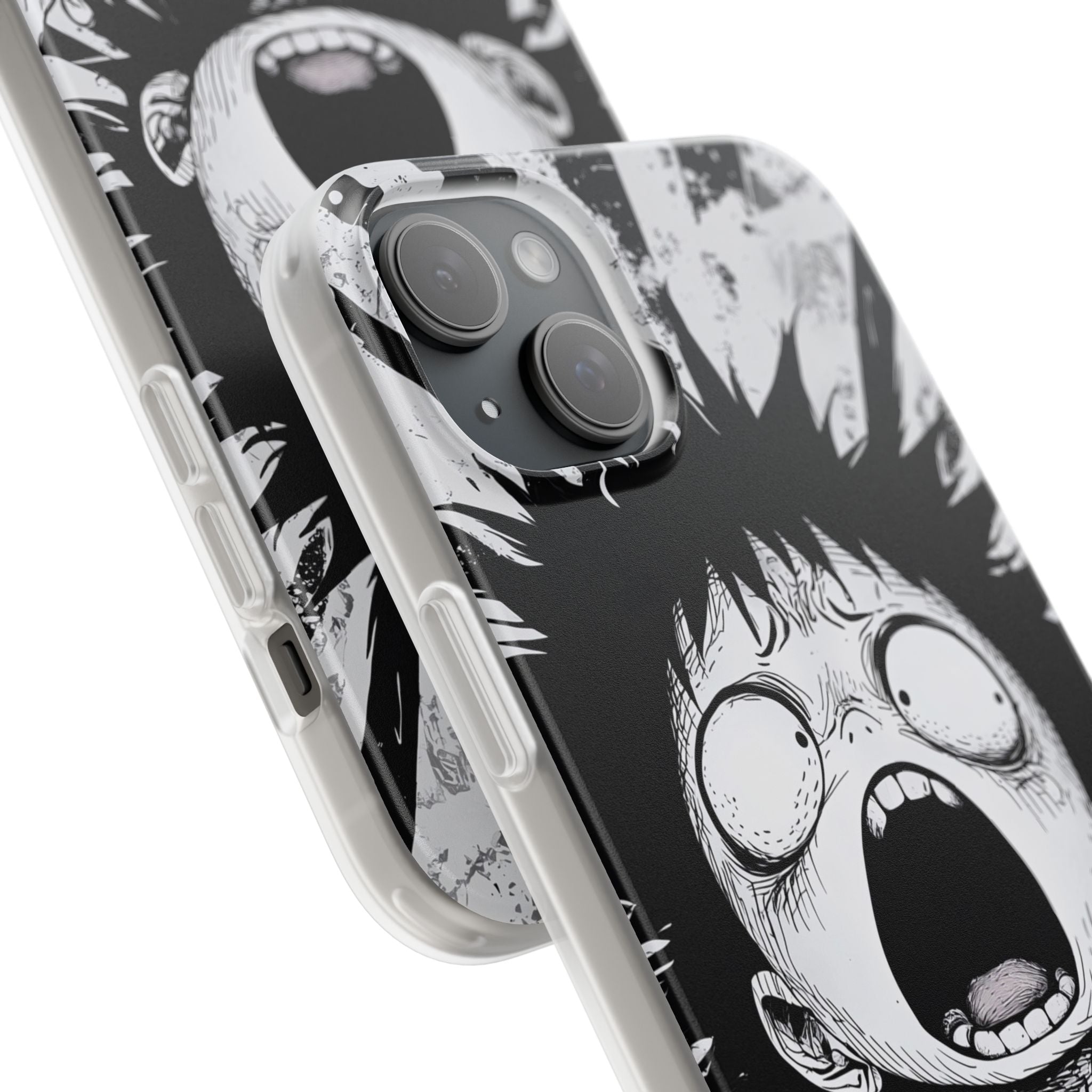 Screaming Stripes iPhone 15 Plus Case - Soft