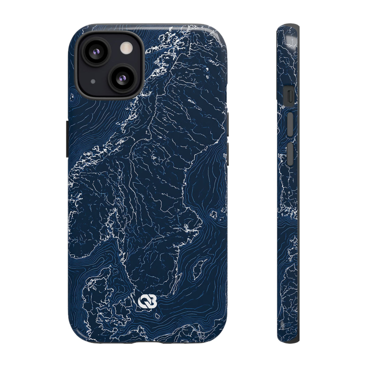 Nordic Contour Chart · Tough Phone Case for iPhone · Blue