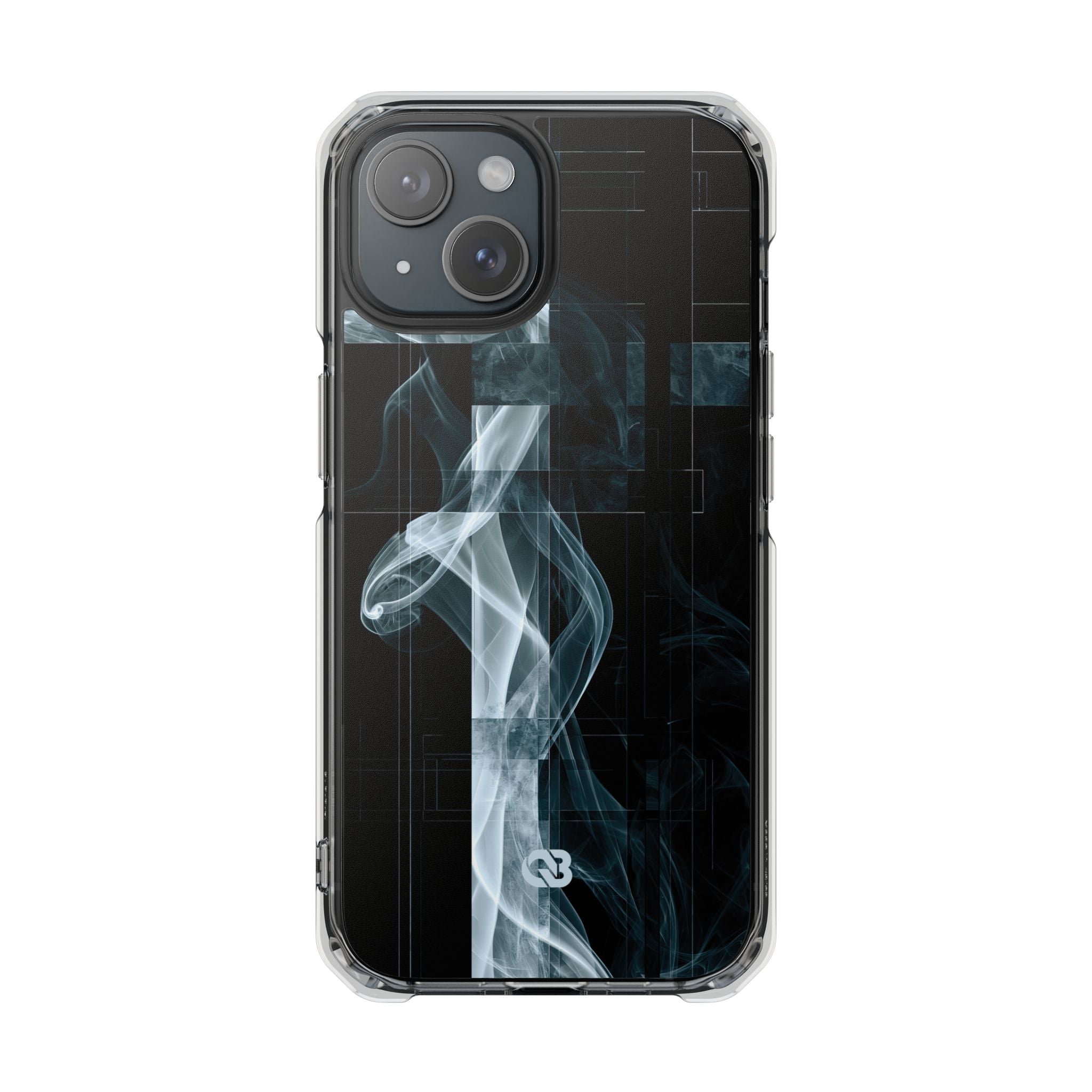Black Impact MagSafe Phone Case for iPhone - Arctic Vapor Grid