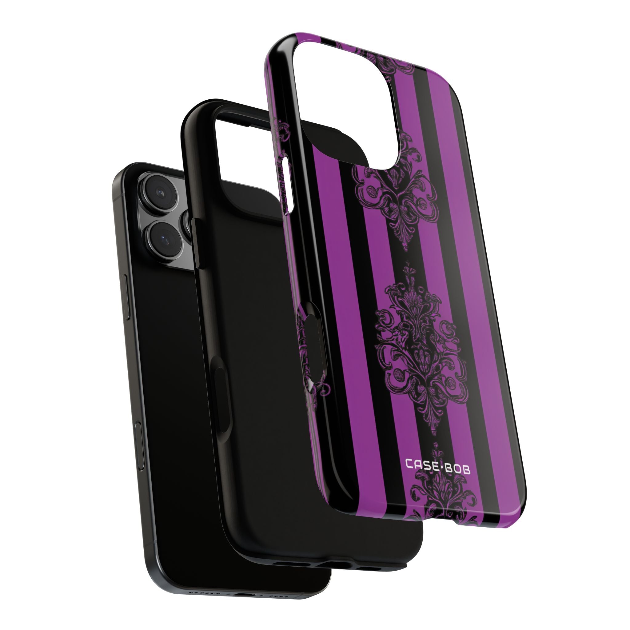 Damask Elegance Purple iPhone 16 Pro Max Case - Tough