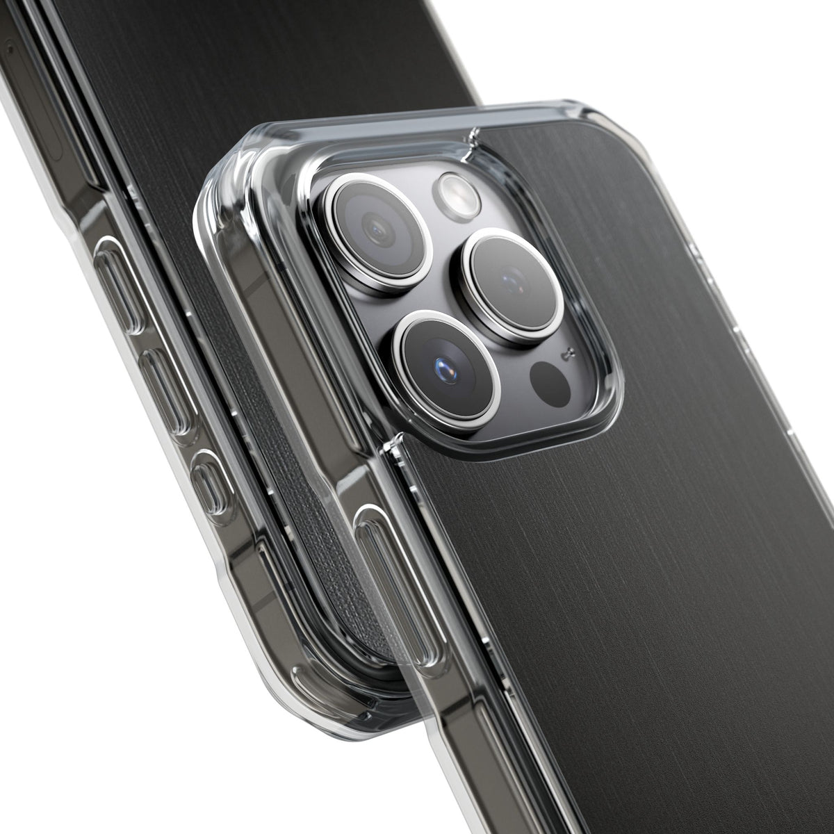 Black Impact MagSafe Phone Case for iPhone - Brushed Obsidian Slate