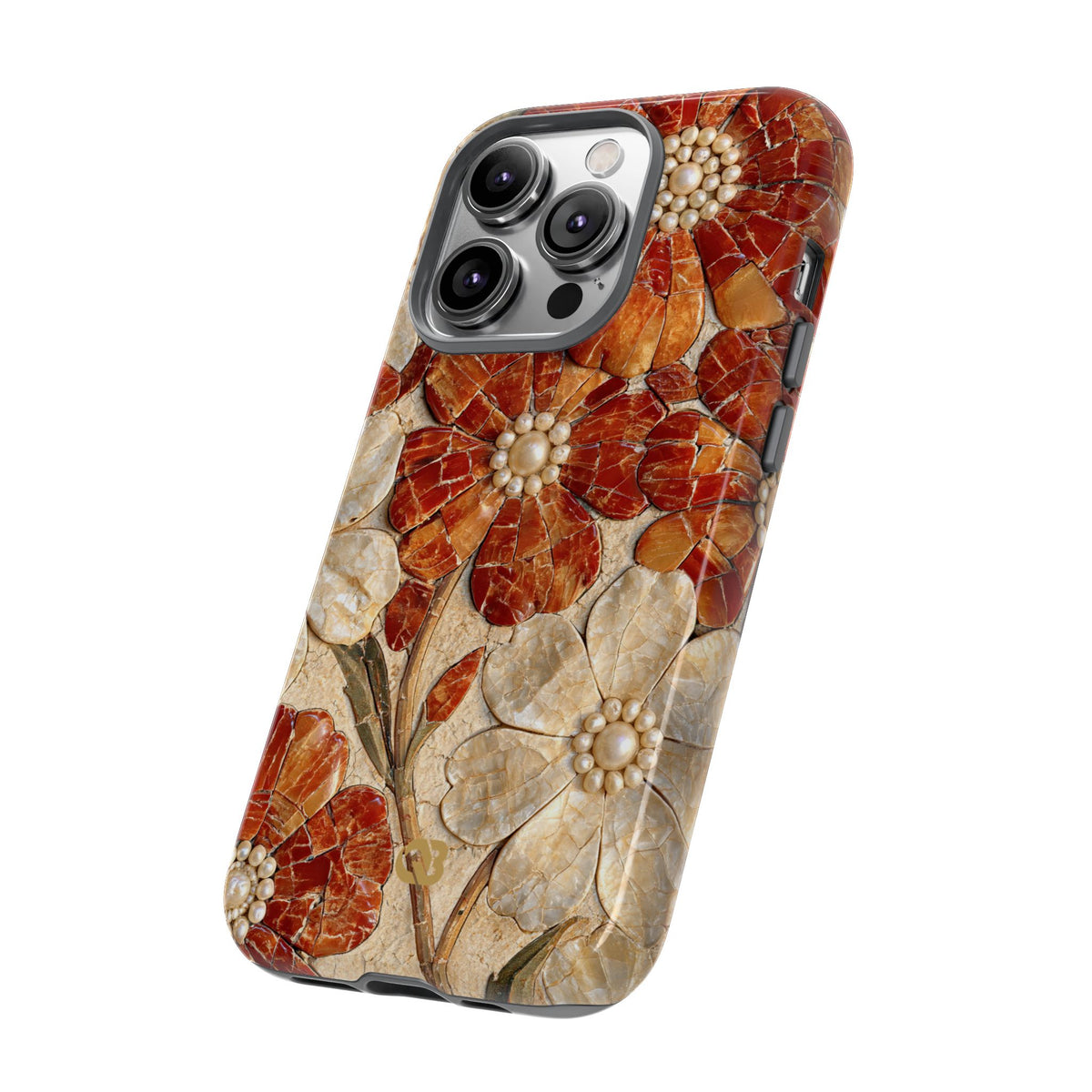 Carnelian Pearl Bloom · Tough Phone Case for iPhone · Orange