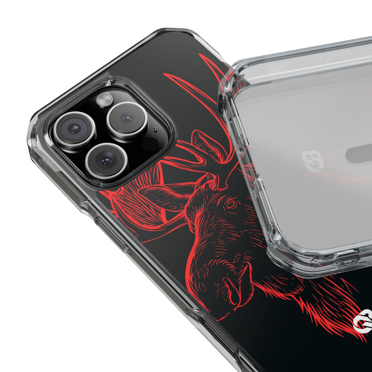 Nordic Elk · Clear Impact Magnetic Phone Case for iPhone · Black