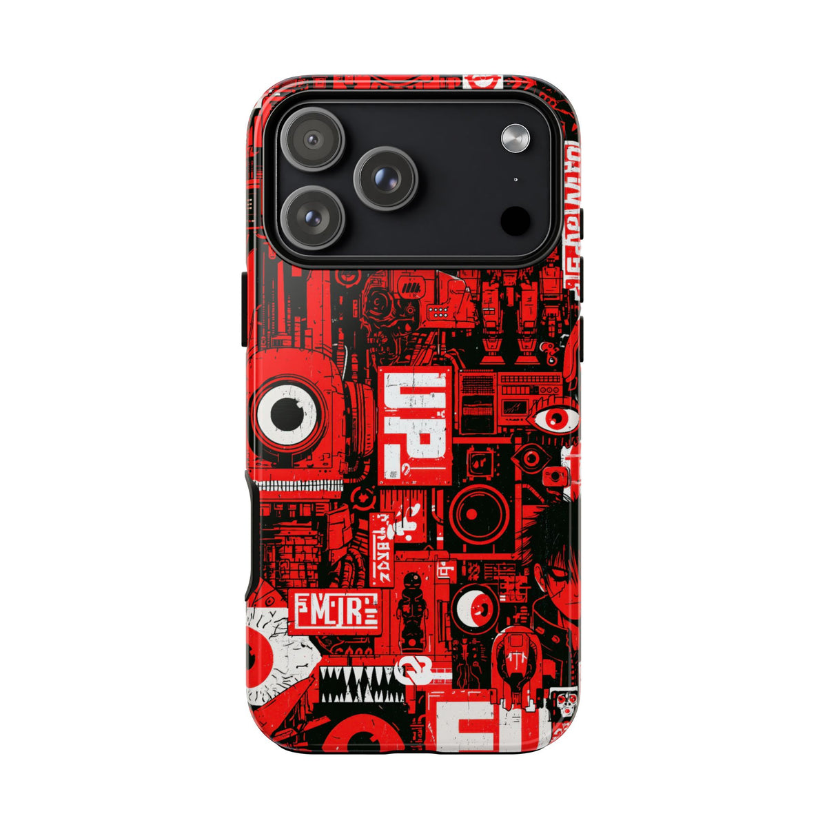 Neo Mecha Collage · Tough Phone Case for iPhone · Red