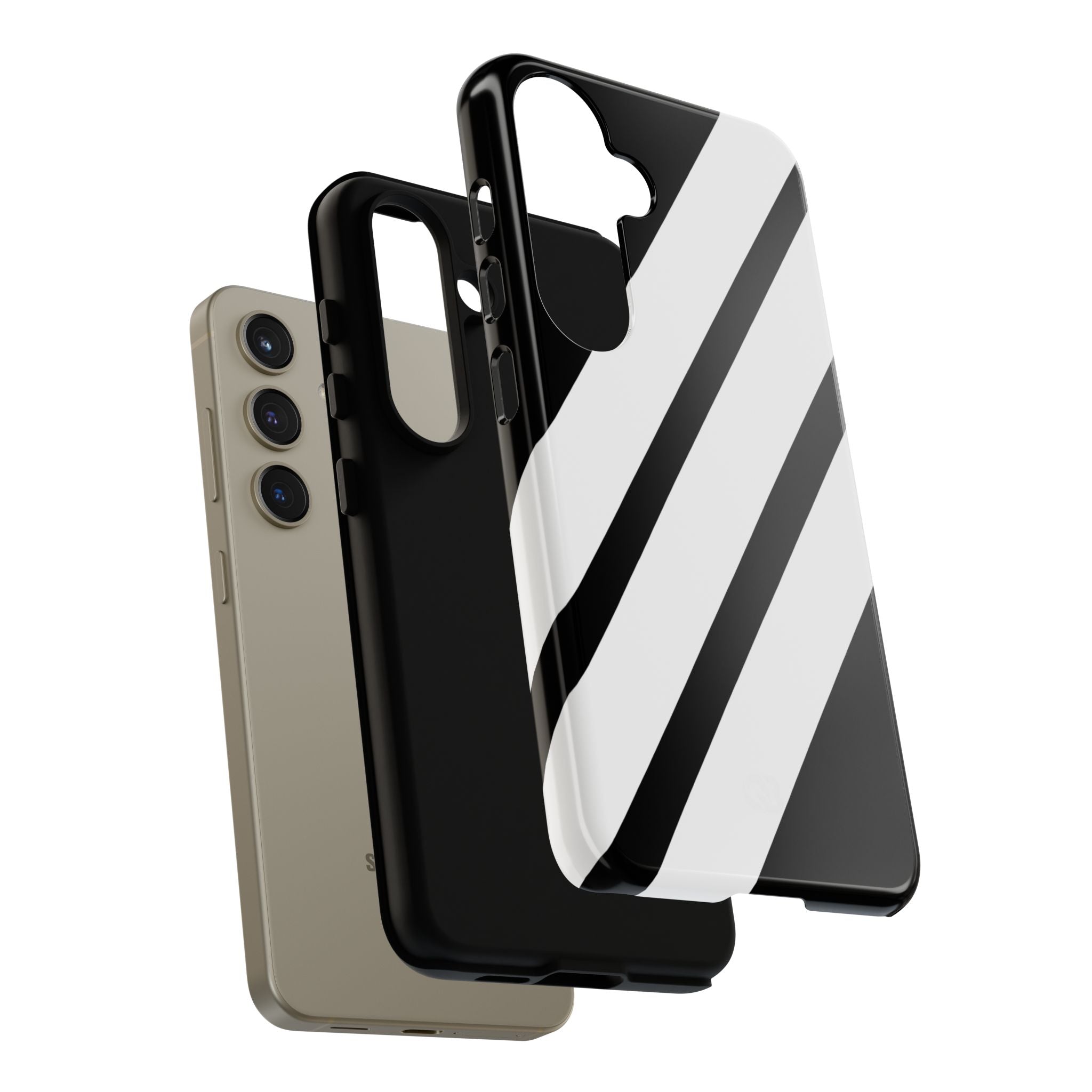 Obsidian White Bars · Tough Handyhülle für Samsung