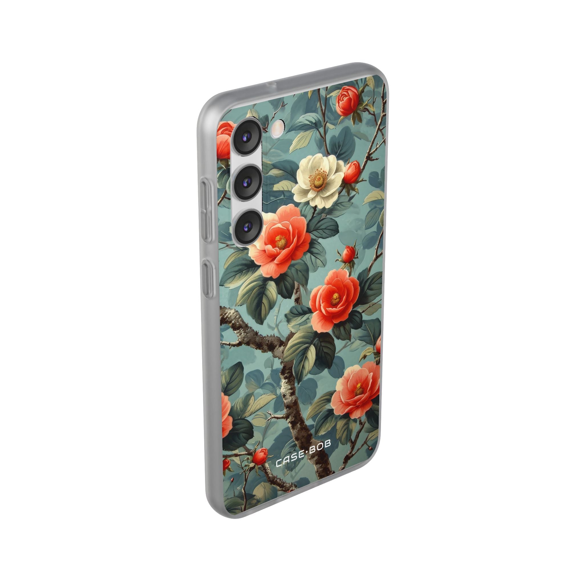 Coral Bloom Samsung S23 Plus Cover - Soft