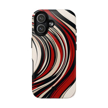 Crimson Flow Waves · Tough+ Case · MagSafe