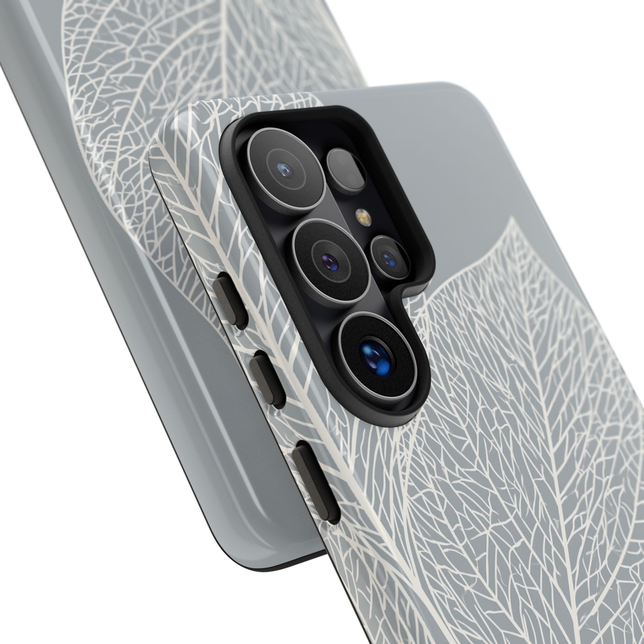Grey Tough Phone Case for Samsung - Frosted Ash Veins