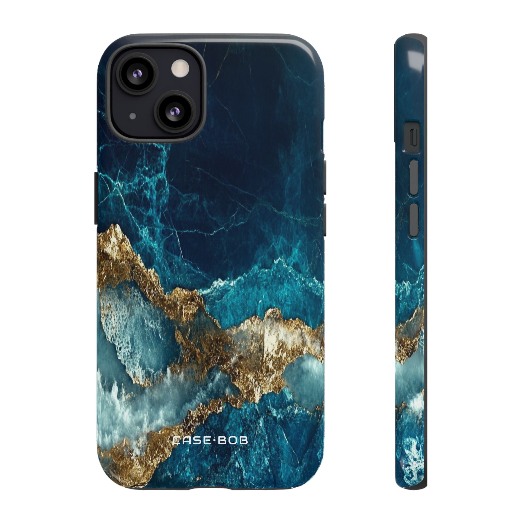 Jagged Gold Split iPhone 13 Case - Tough