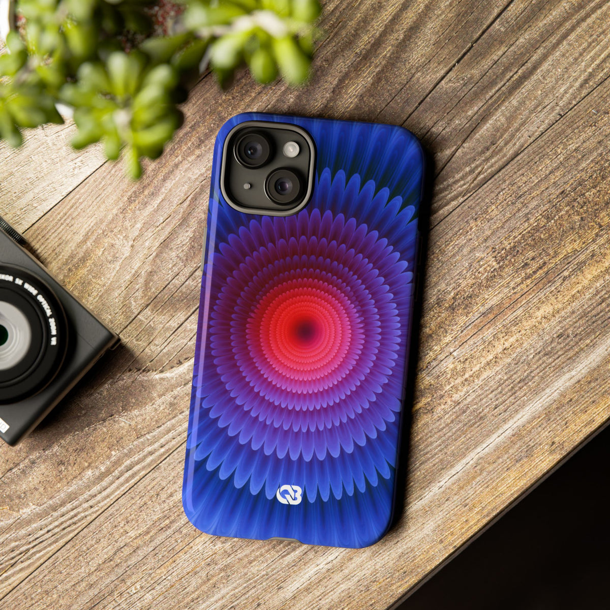 Radial Spectrum Bloom · Tough Phone Case for iPhone · Blue