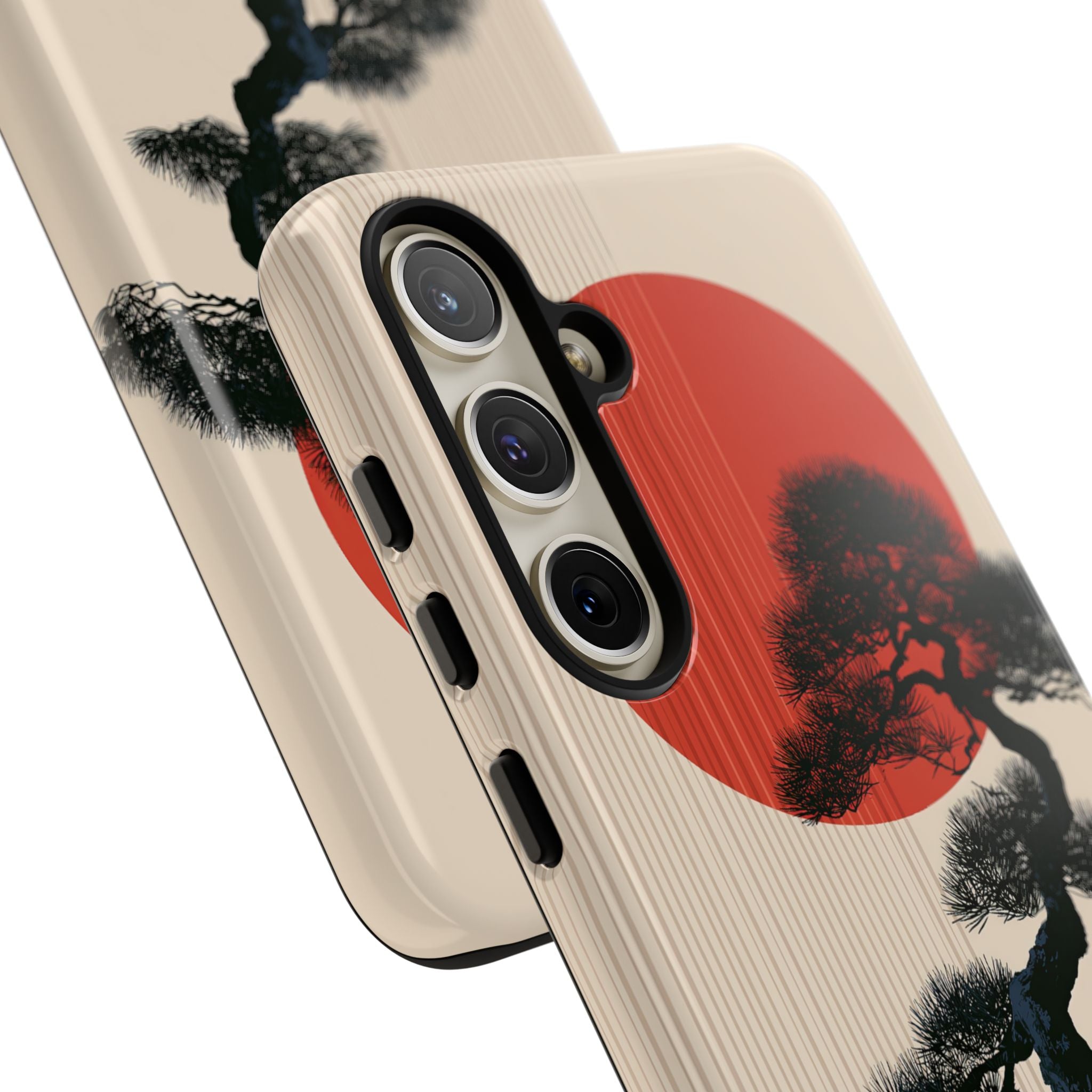 Beige Tough Phone Case for Samsung - Kyoto Crimson Pine