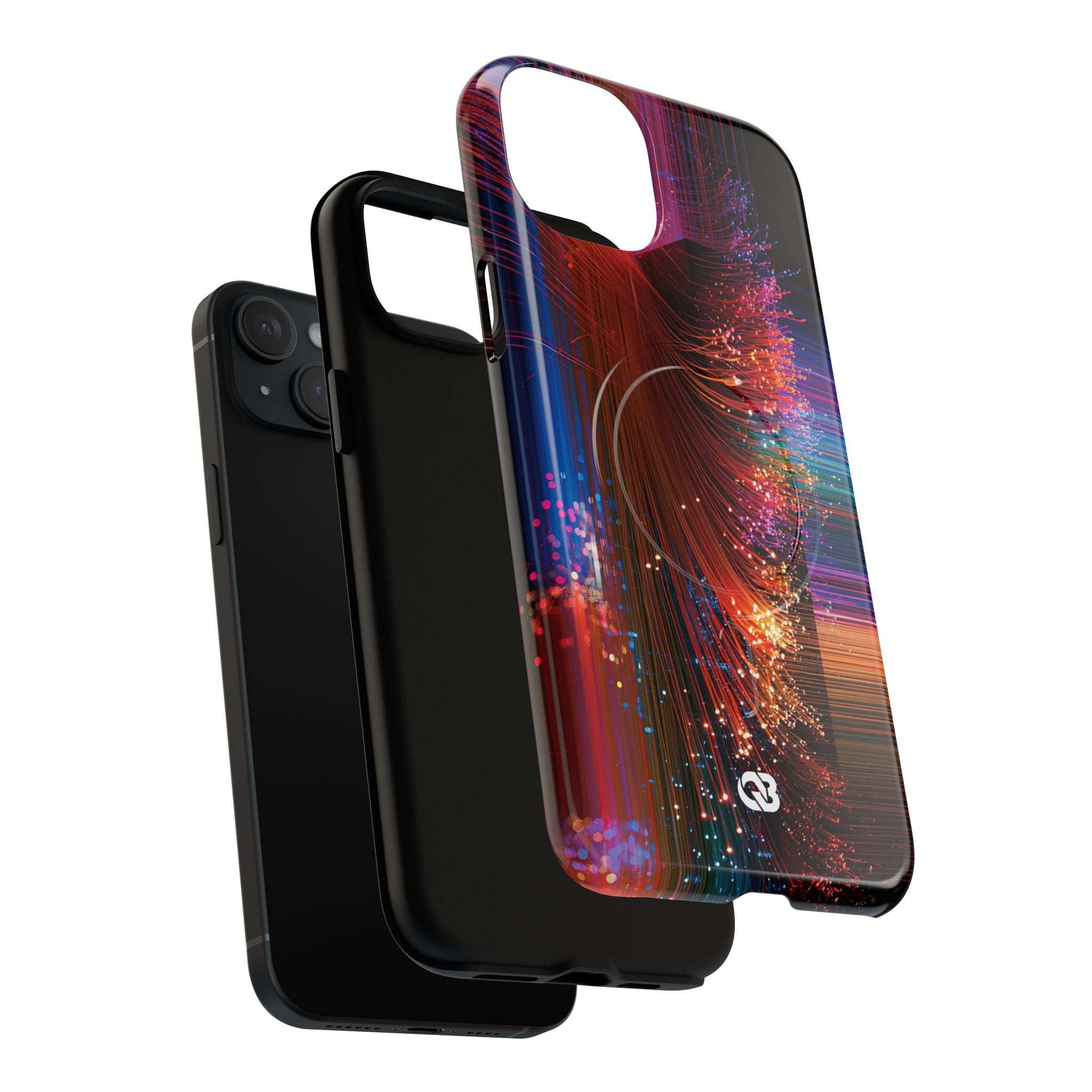 Black Tough 2.0 Magsafe Phone Case for iPhone - Cyber Optic Streak