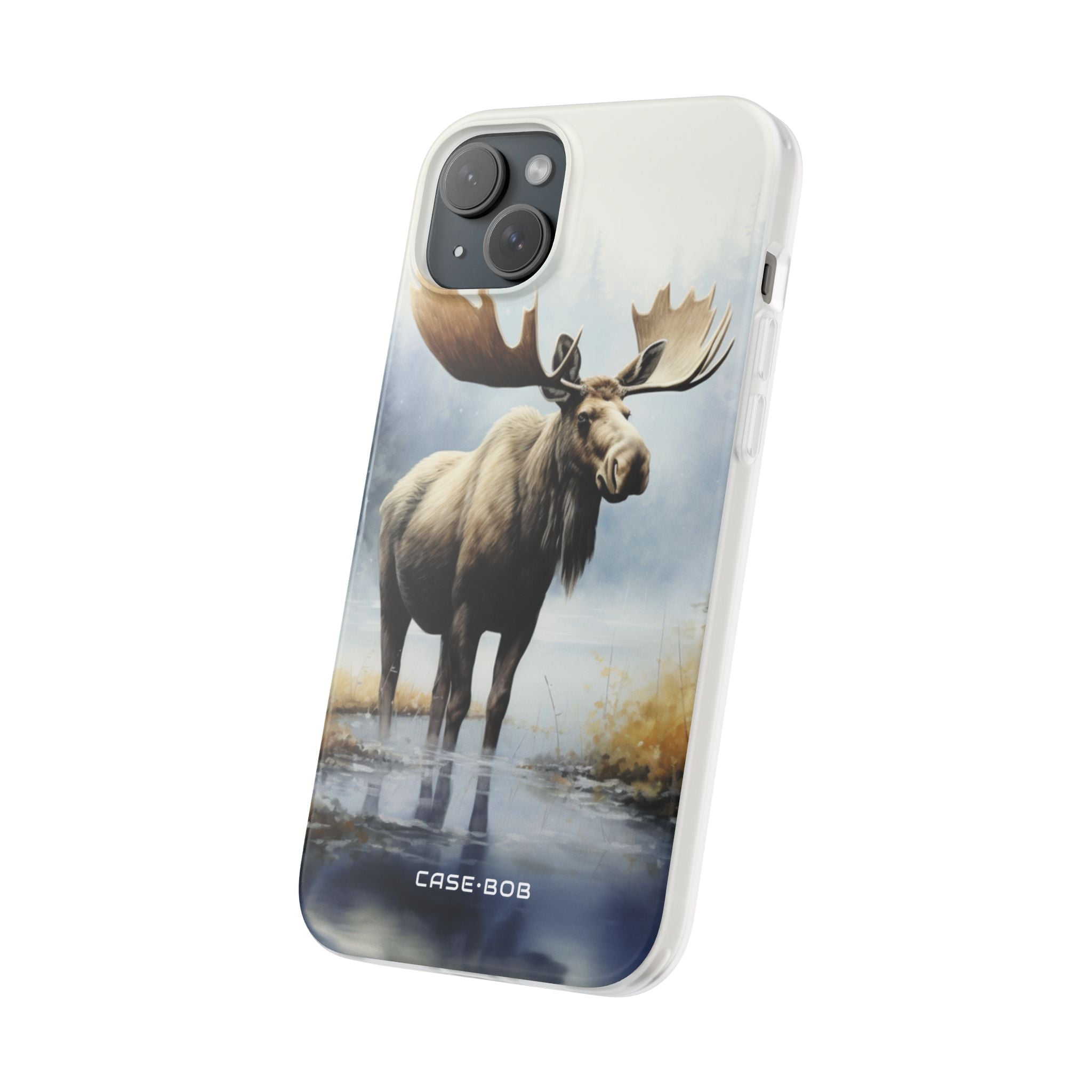 Elch Spiegelung iPhone 15 Plus Case - Soft