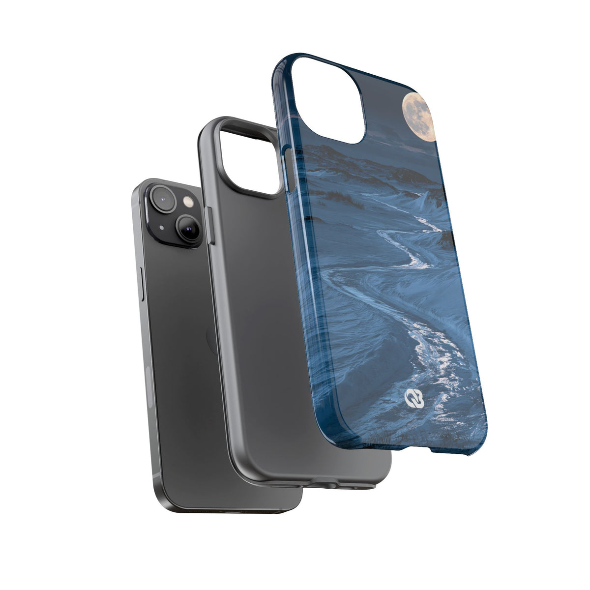 Arctic Moon Drift · Tough Phone Case for iPhone · Blue