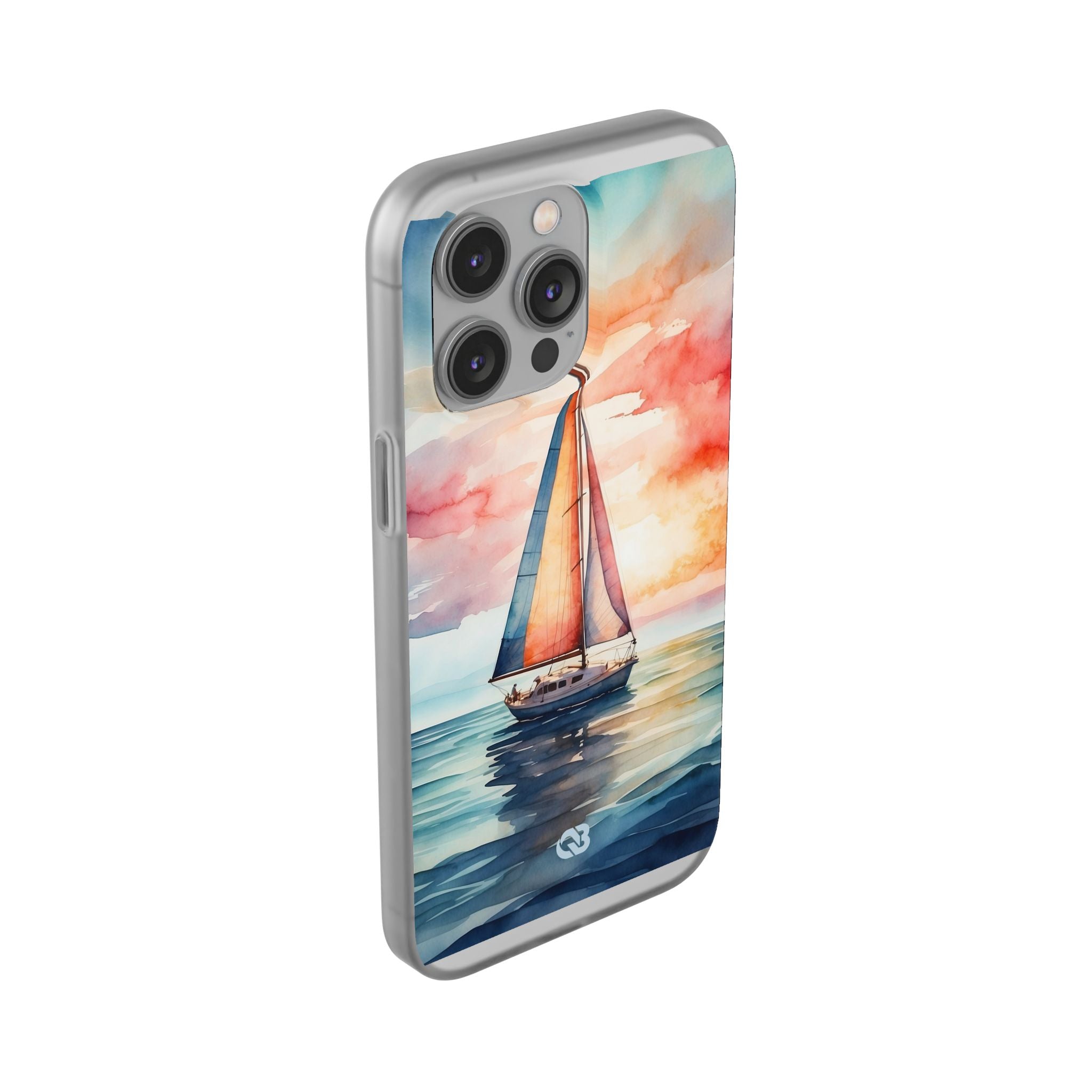 Crimson Horizon Sail · Soft Hoesje voor iPhone