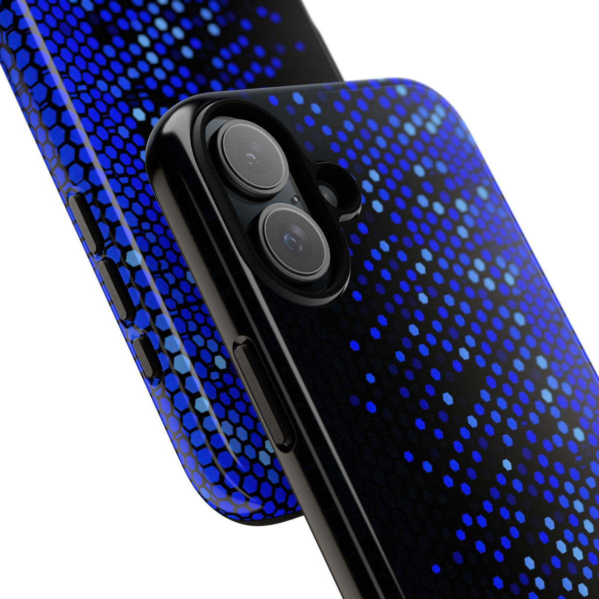 Cobalt Hex Dispersion · Tough Phone Case for iPhone · Blue