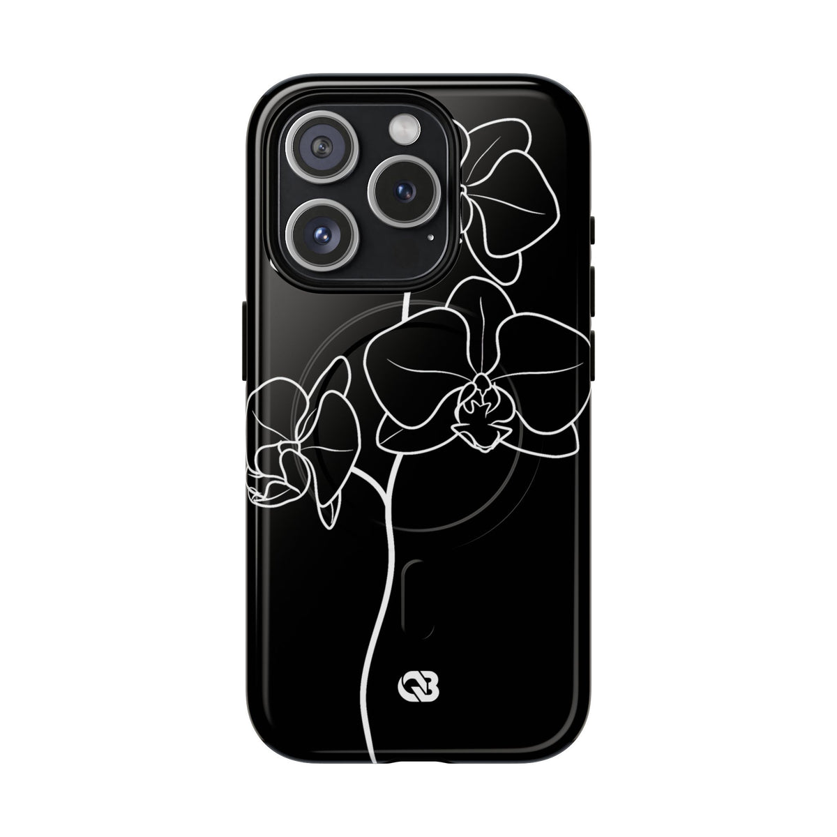 Midnight Orchid · Tough 2.0 Magnetic Phone Case for iPhone · Black