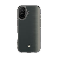 Grey Impact MagSafe Phone Case for iPhone - Charcoal Tech Grid
