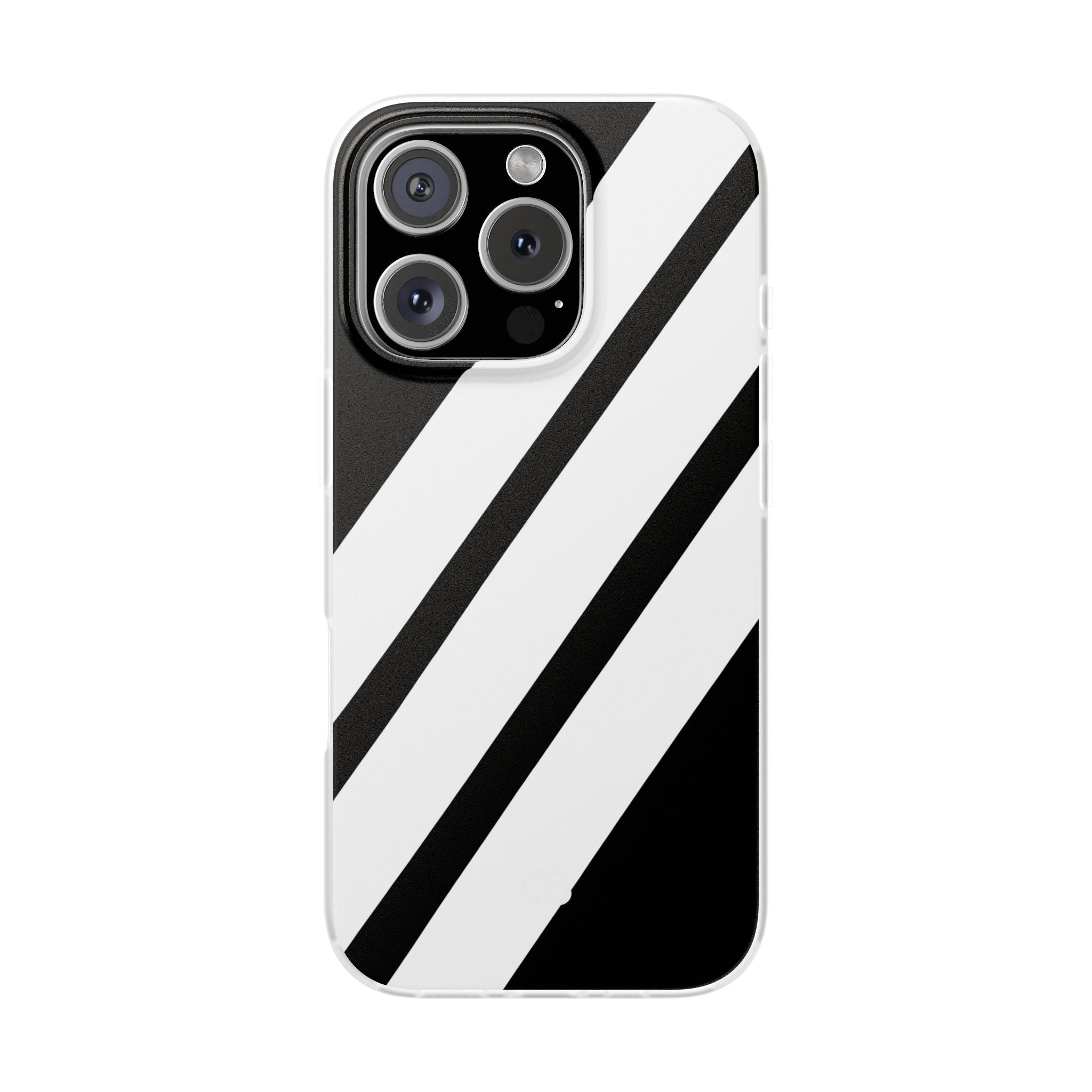 Obsidian White Bars · Soft Handyhülle für iPhone