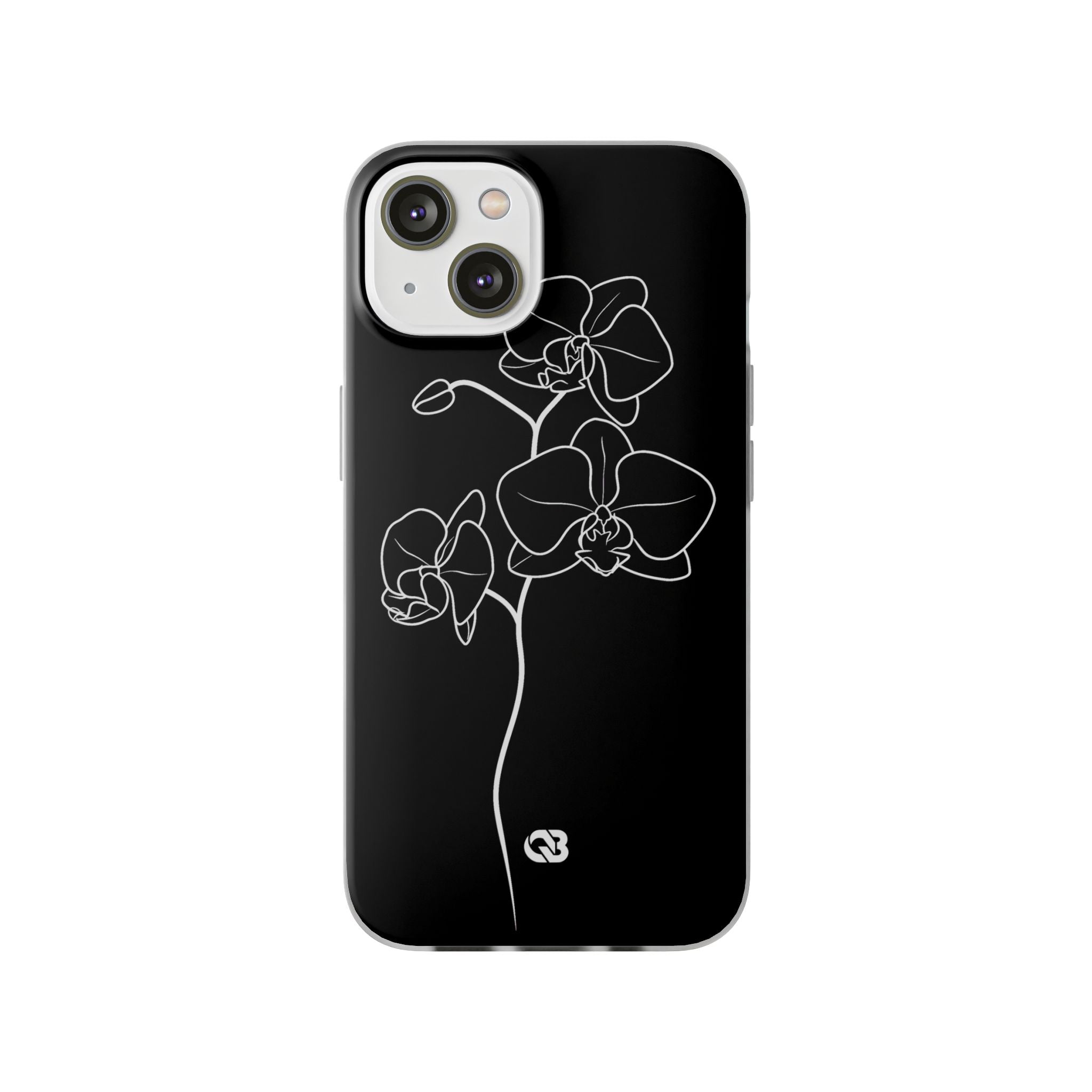 Black Lite Phone Case for iPhone - Noir Alabaster Orchid