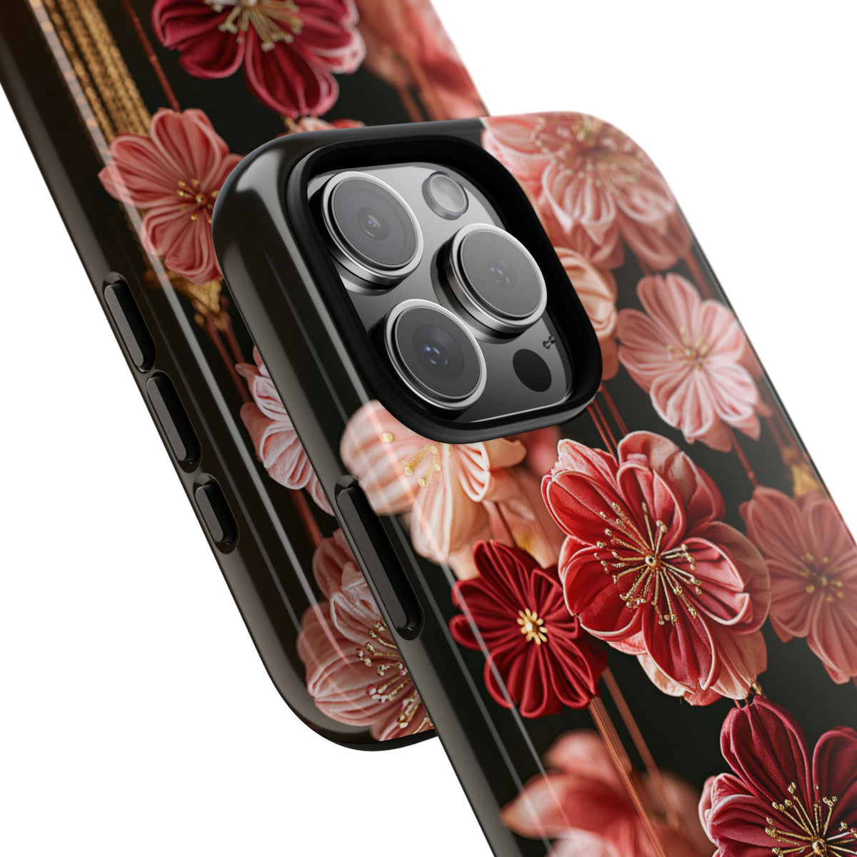 Silk Blossom Kanzashi · Tough Phone Case for iPhone · Pink