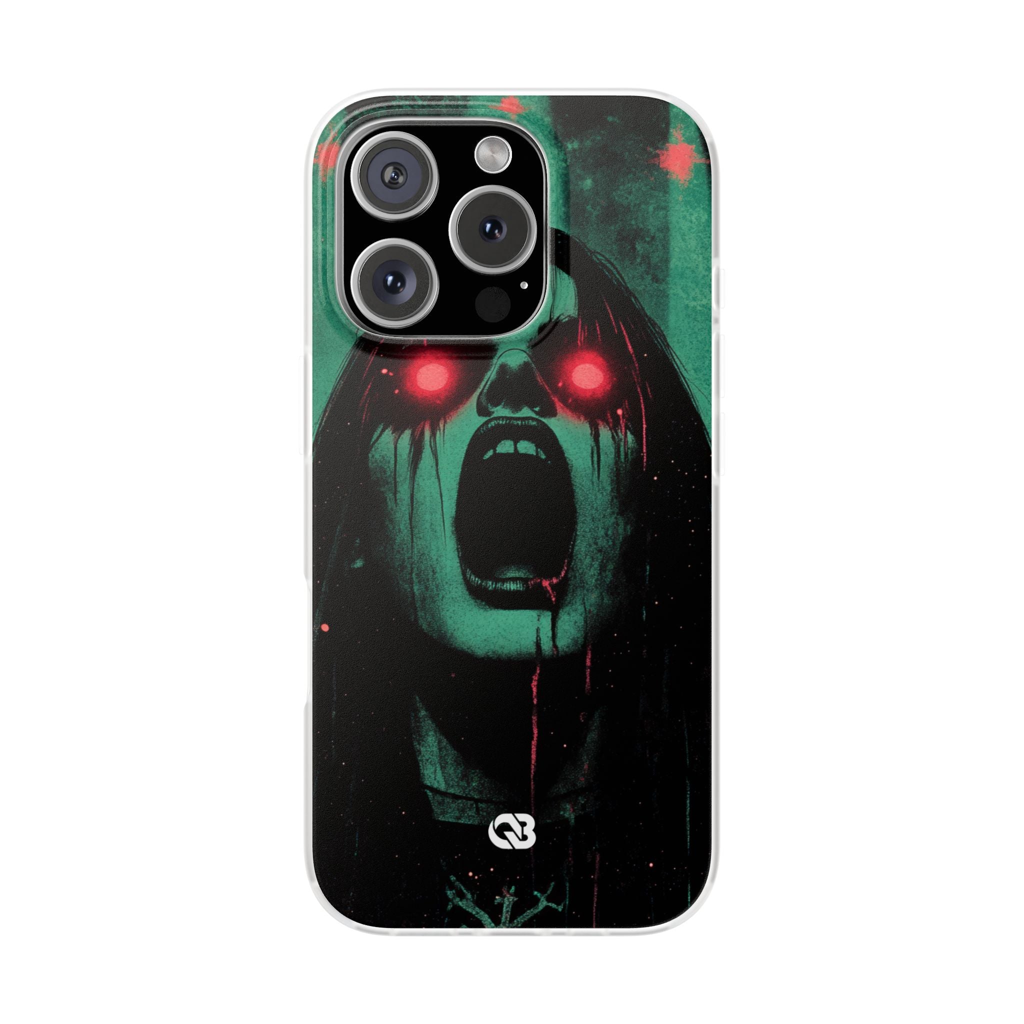 Crimson Emerald Scream · Soft Phone Case for iPhone