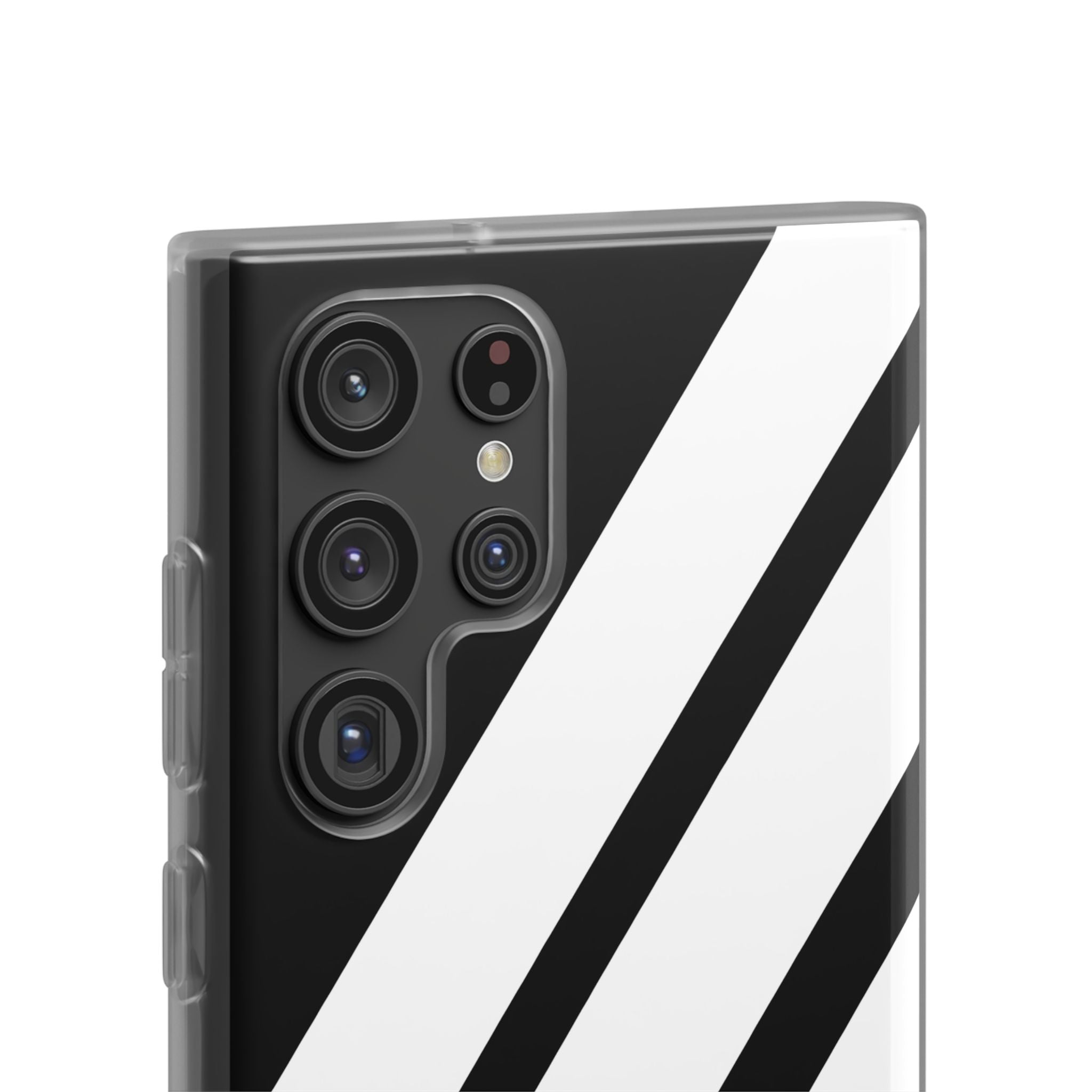 Obsidian White Bars · Soft Phone Case for Samsung