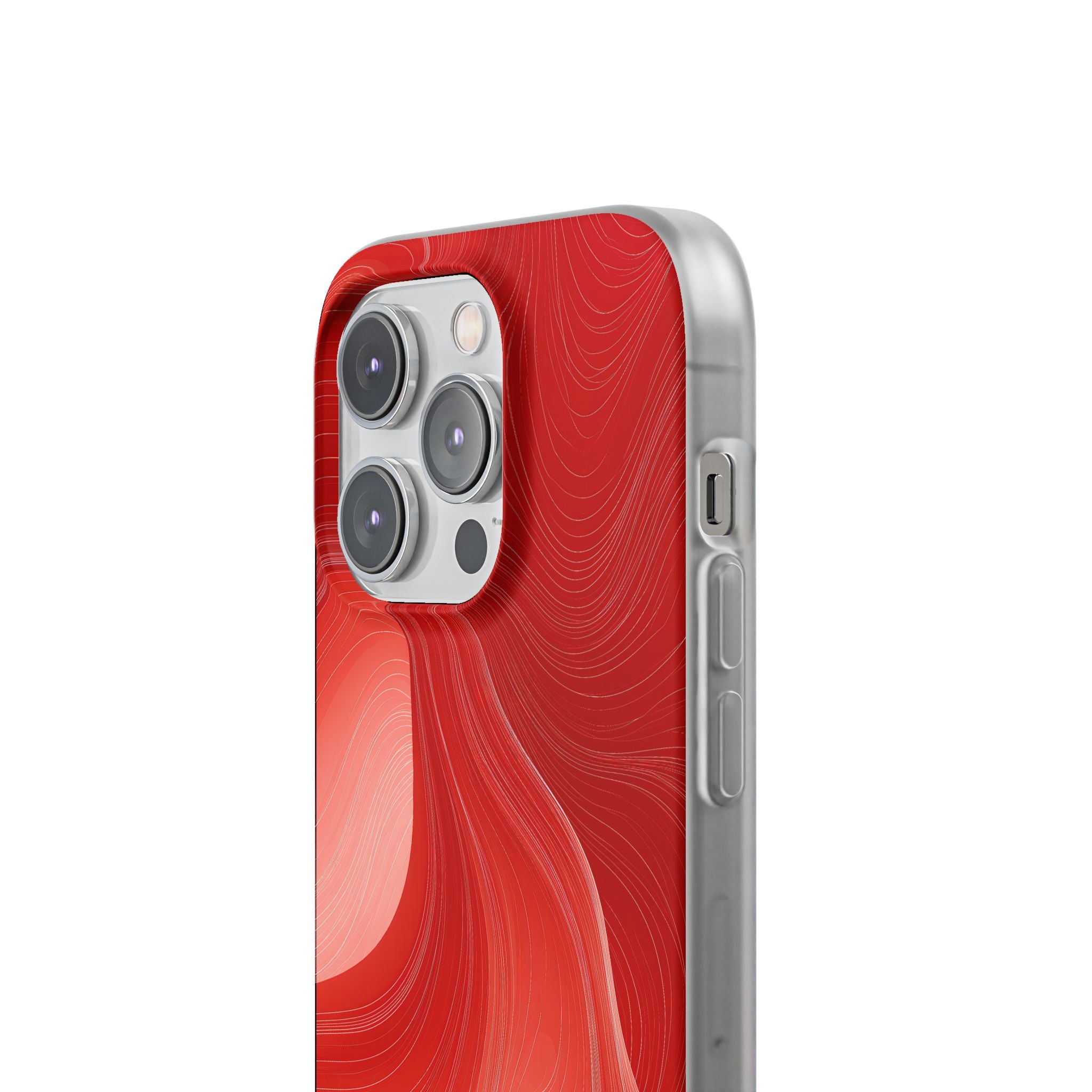 Red Lite Phone Case for iPhone - Crimson Silk Strands