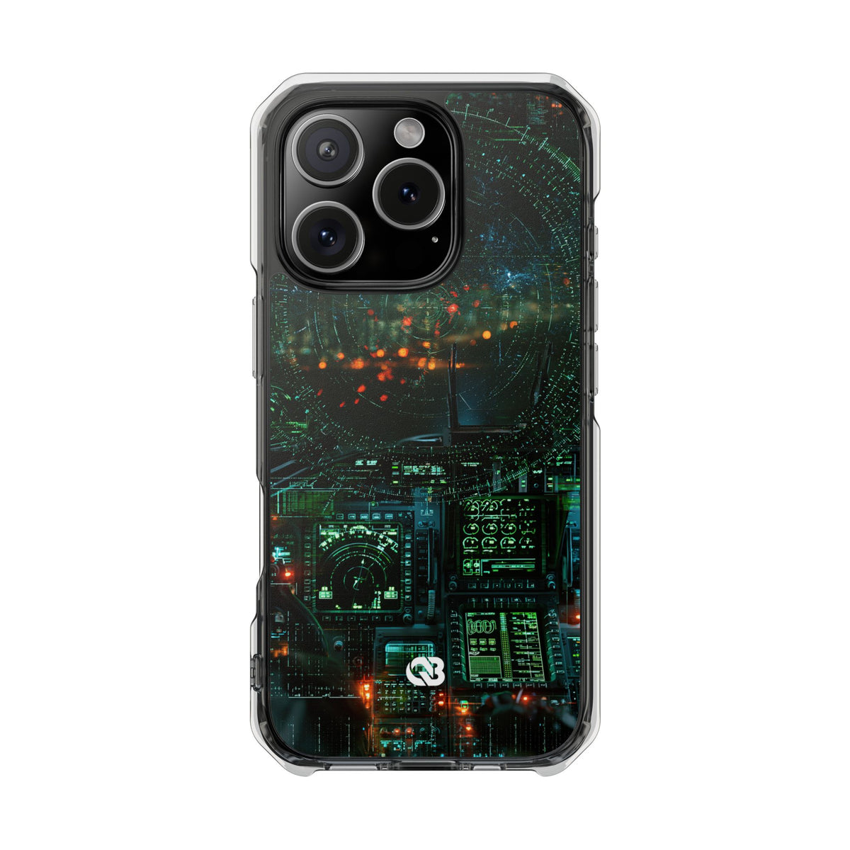 Tactical Avionics HUD · Clear Impact Magnetic Phone Case for iPhone · Green