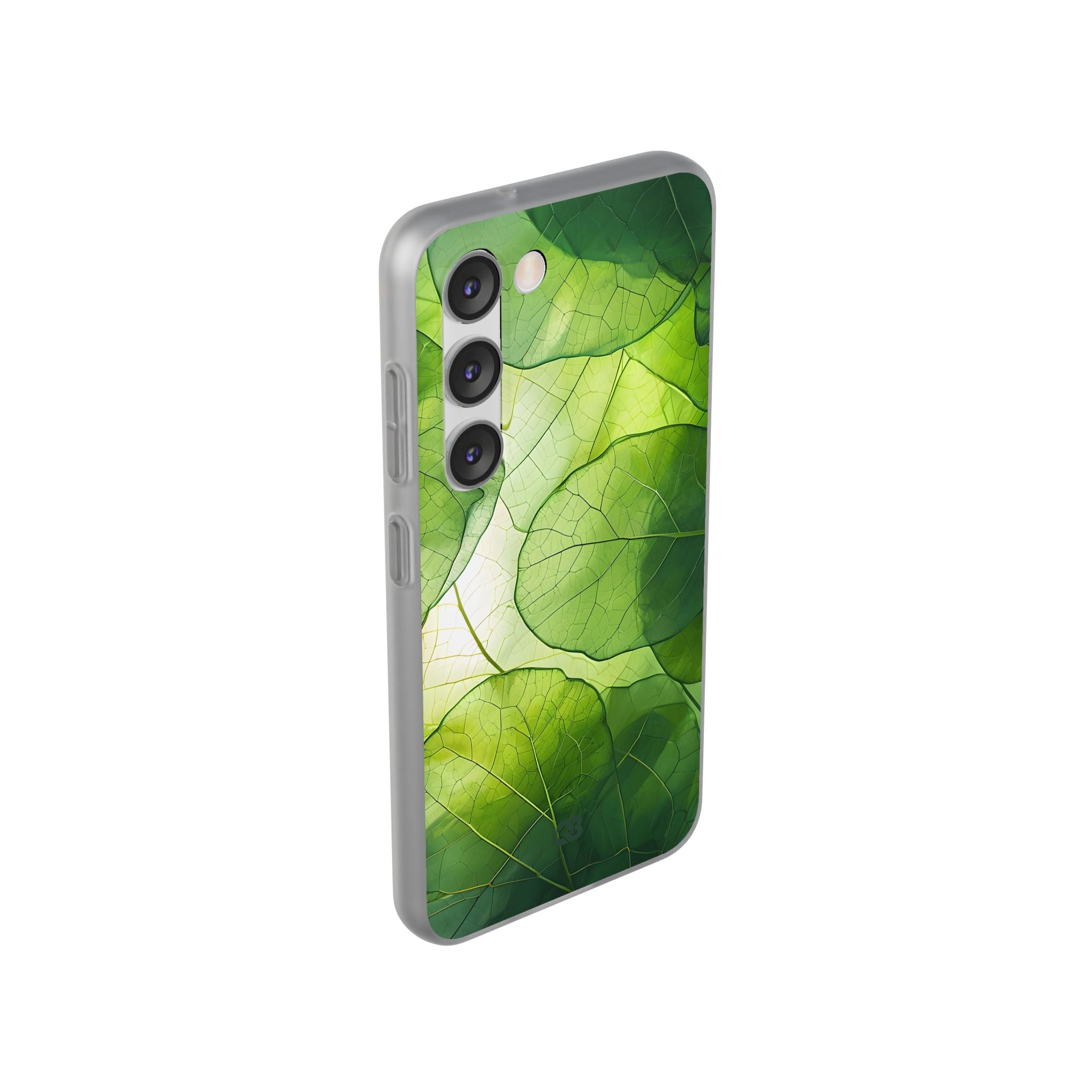 Emerald Leaf Veins · Soft Phone Case for Samsung