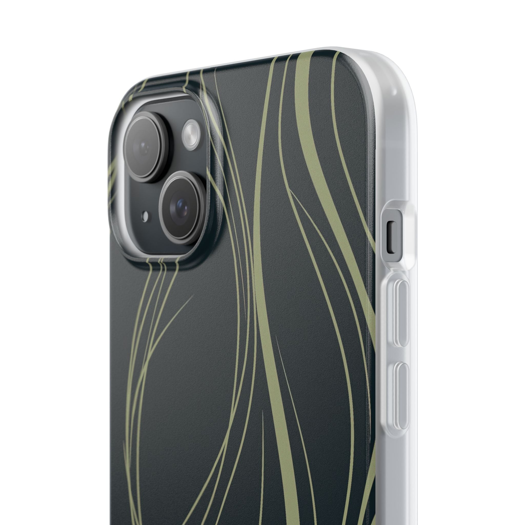 Green Lite Phone Case for iPhone - Obsidian Sage Flow