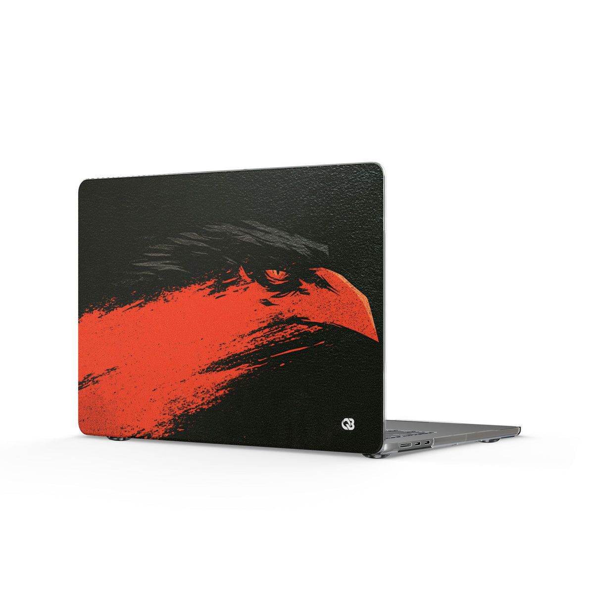 Crimson Raptor Noir · Clear Hard Case for MacBook · Black