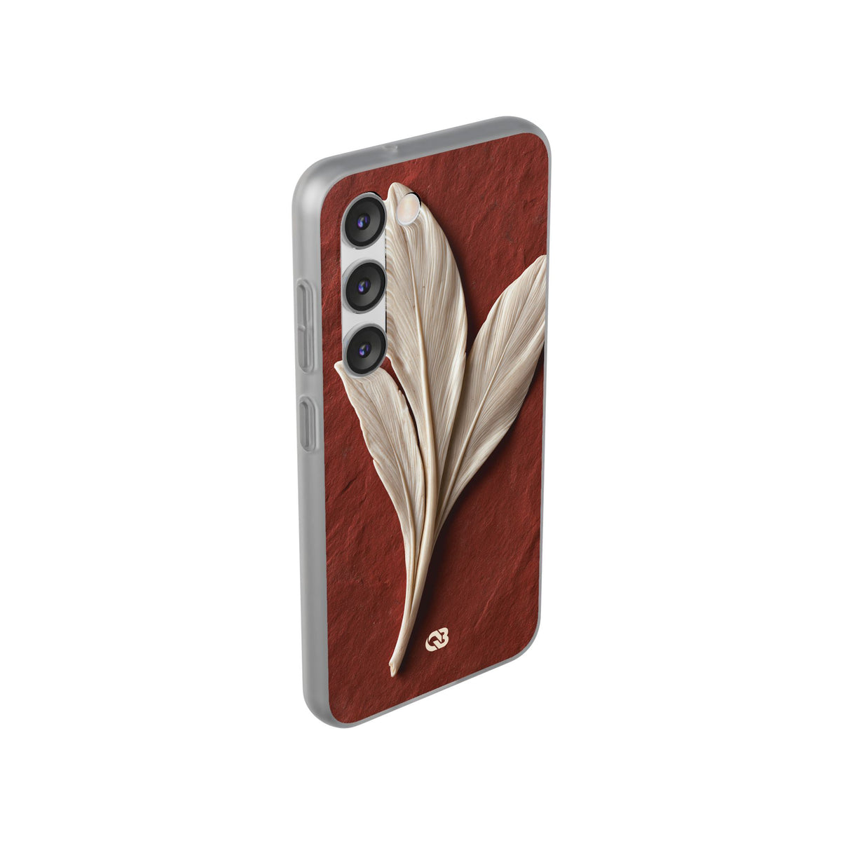Carved Ivory Plume · Lite Phone Case for Samsung · Red