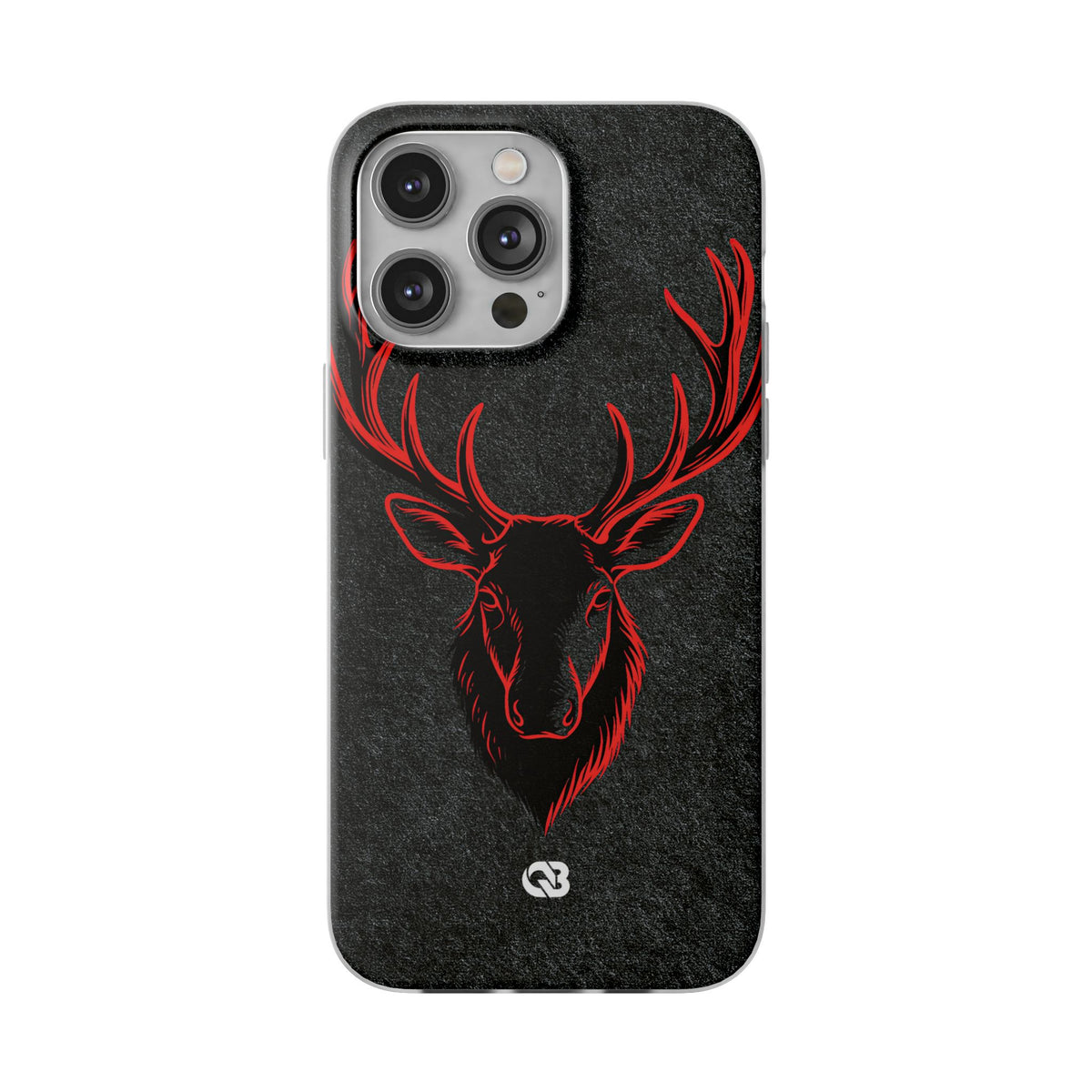 Nordic Crimson Stag · Lite Phone Case for iPhone · Black