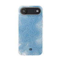 Blue Lite Phone Case for iPhone - Glacial Ridge Topo