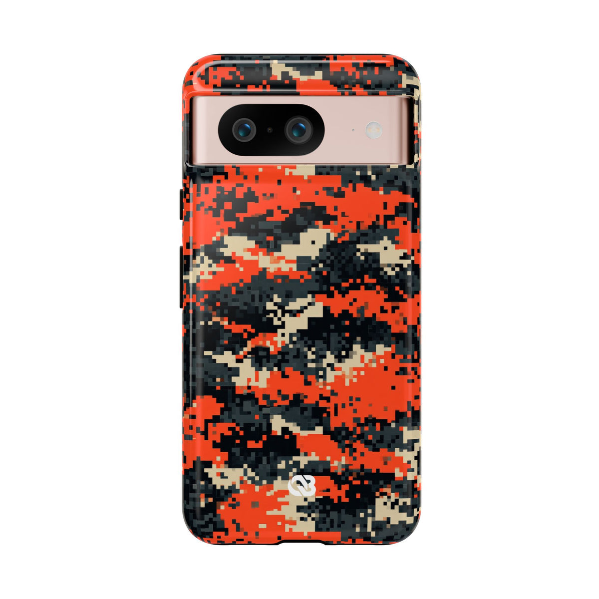 Signal Pixel Camo · Tough Phone Case for Pixel · Orange